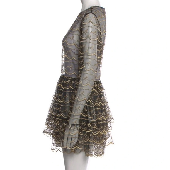 Alice McCall Lace Pattern Mini Dress Size: L - Picture 6 of 7